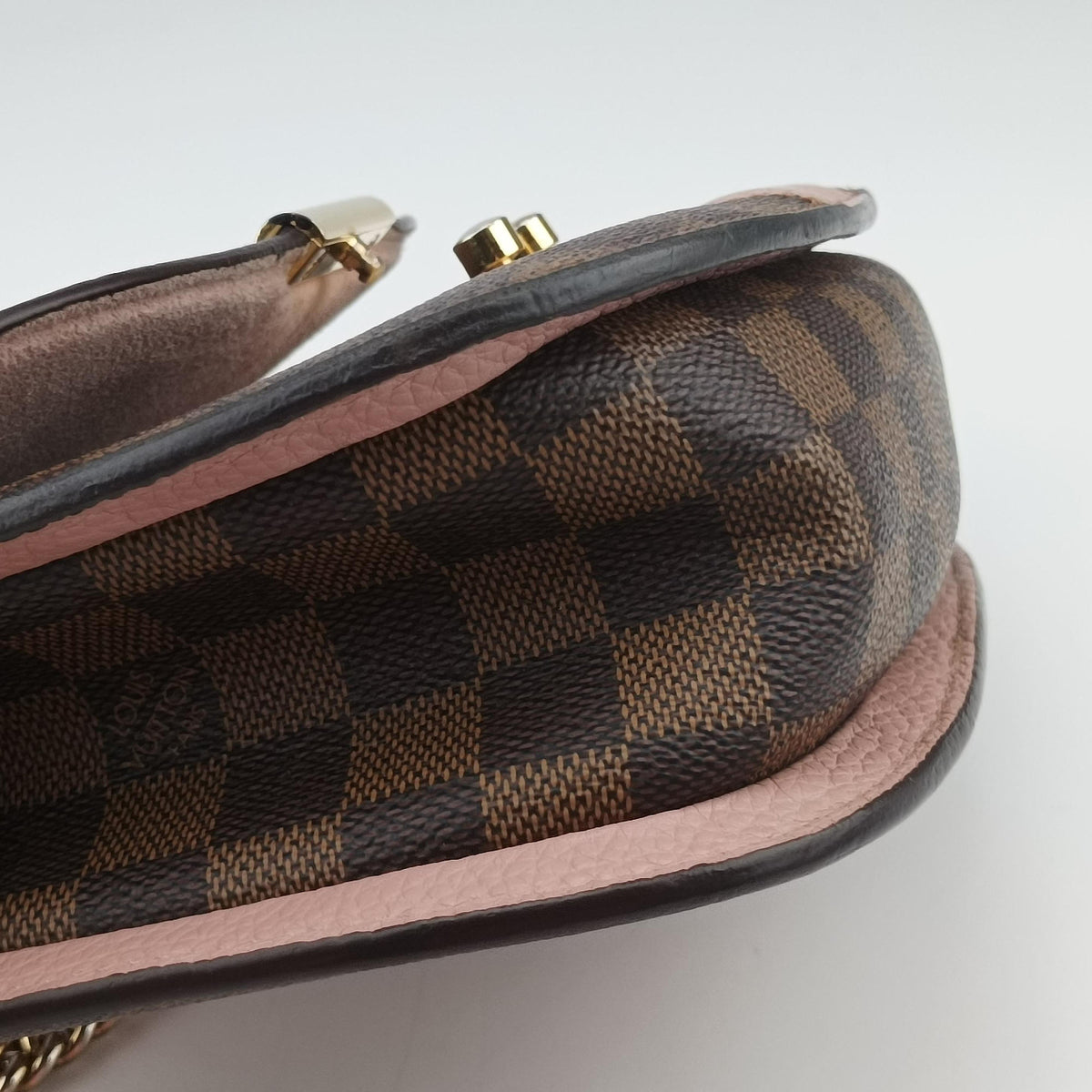 Pre-owned Louis Vuitton Wight EBENE×Magnolia Damier Canvas×Taurillon Leather N64418 shoulderbag | stylenewstar