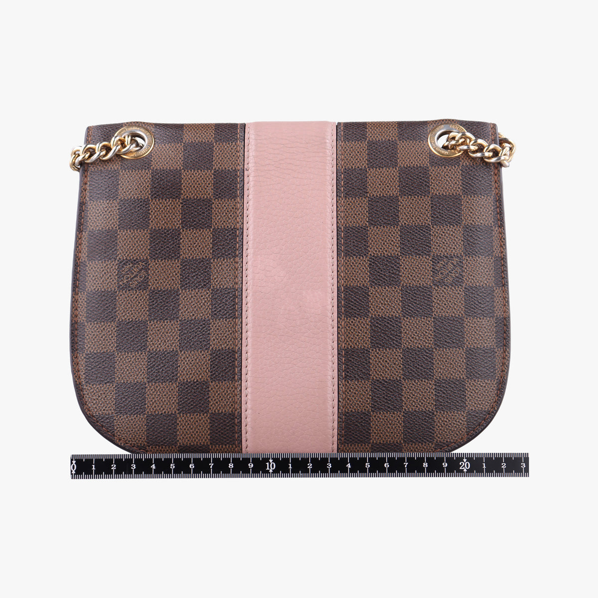 Pre-owned Louis Vuitton Wight EBENE×Magnolia Damier Canvas×Taurillon Leather N64418 shoulderbag | stylenewstar