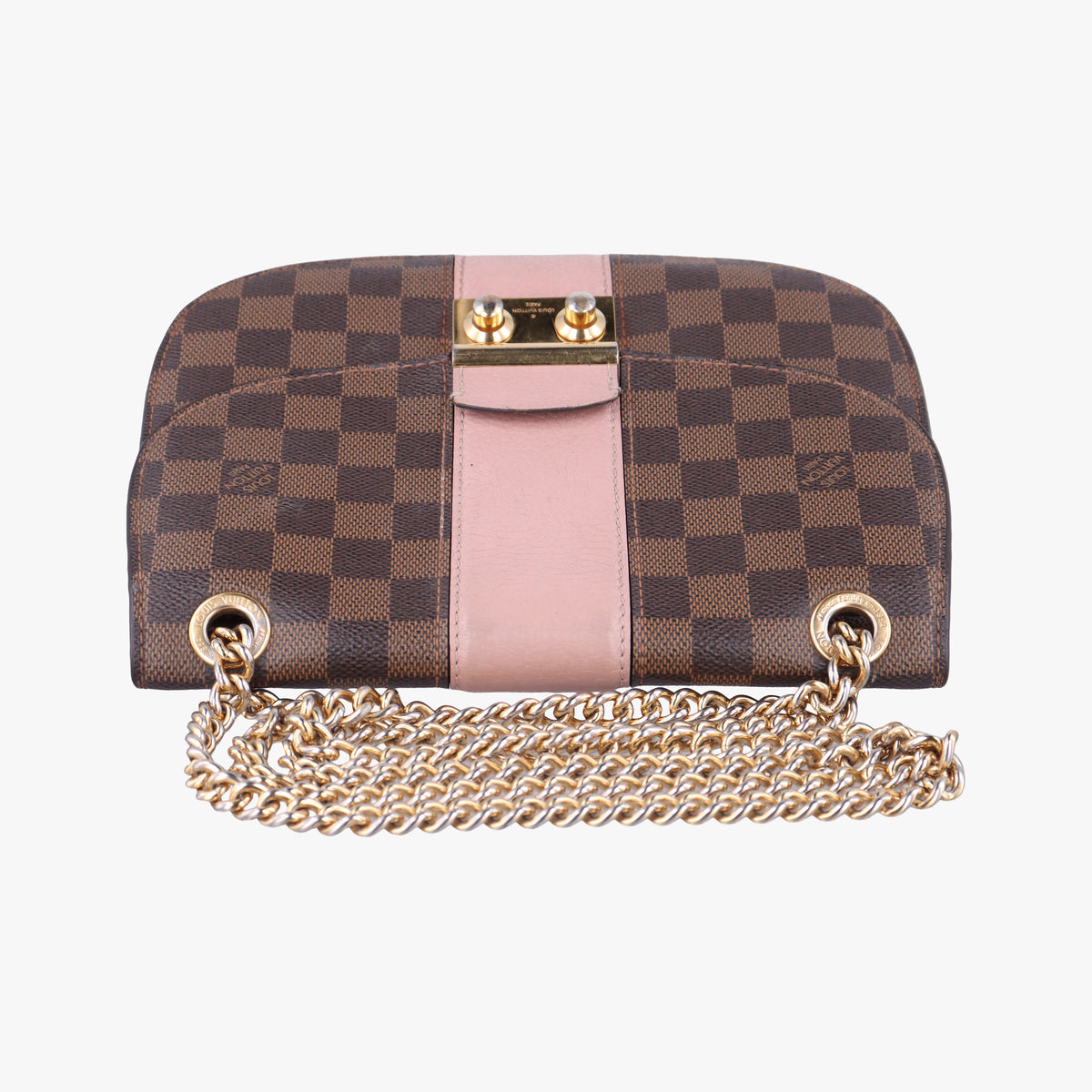 Pre-owned Louis Vuitton Wight EBENE×Magnolia Damier Canvas×Taurillon Leather N64418 shoulderbag | stylenewstar