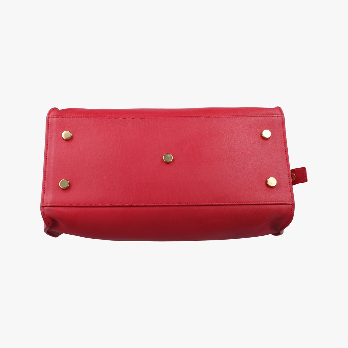 Pre-owned Yves Saint Laurent Baby Cabas Red Leather 394461 shoulderbag | stylenewstar