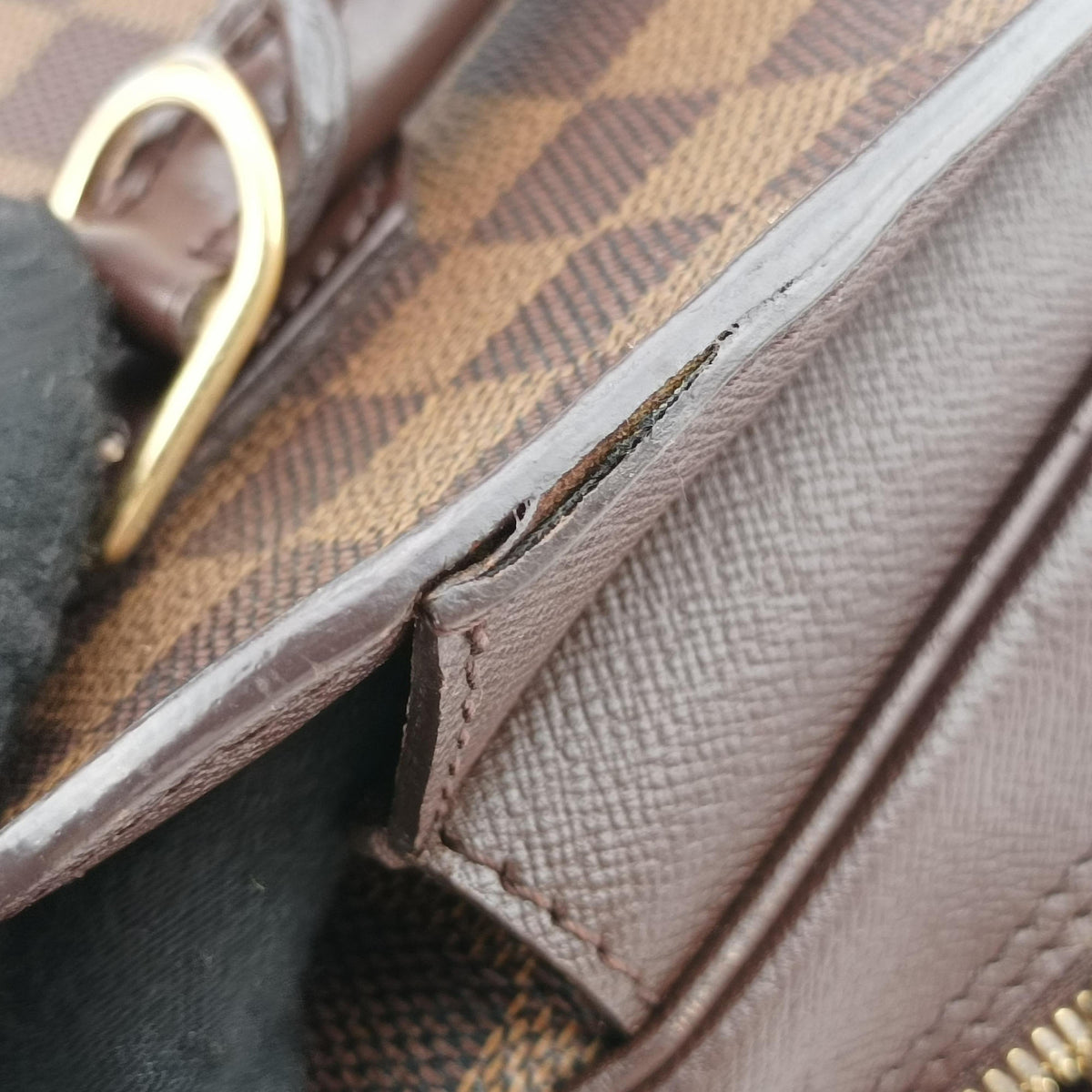 Pre-owned Louis Vuitton Triana EBENE Damier Canvas N51155 handbag | stylenewstar