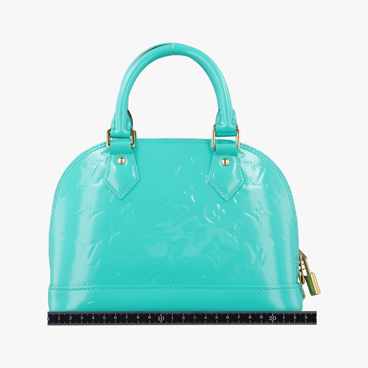 Pre-owned Louis Vuitton Alma BB Blue Lagon Vernis M91696 shoulderbag | stylenewstar