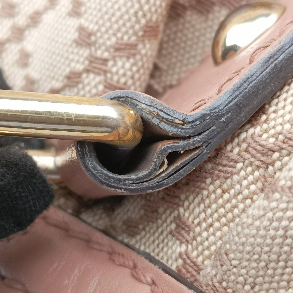 Pre-owned Gucci Sukey Beige Canvas×Leather 247902 shoulderbag | stylenewstar
