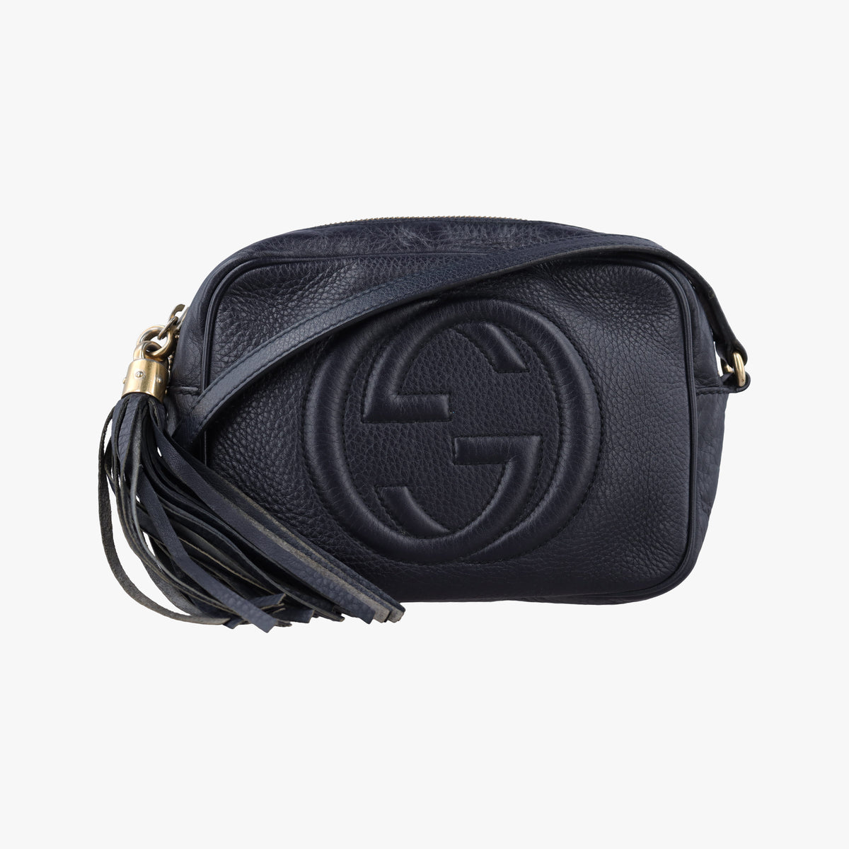 Pre-owned Gucci Soho Navy Leather 308364 shoulderbag | stylenewstar