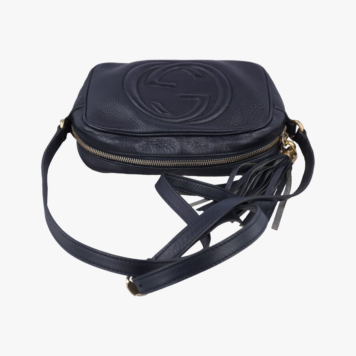 Pre-owned Gucci Soho Navy Leather 308364 shoulderbag | stylenewstar