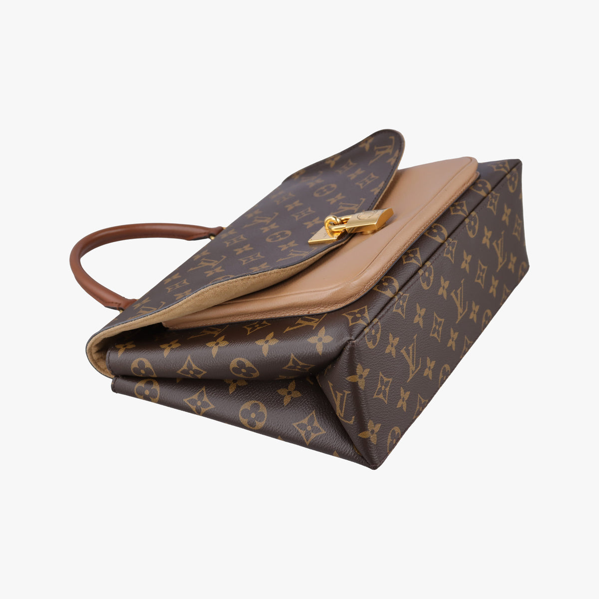 Secondhand Louis Vuitton MARIGNAN brown×SESAME Monogram Canvas×calf leather M44544 shoulderbag | stylenewstar