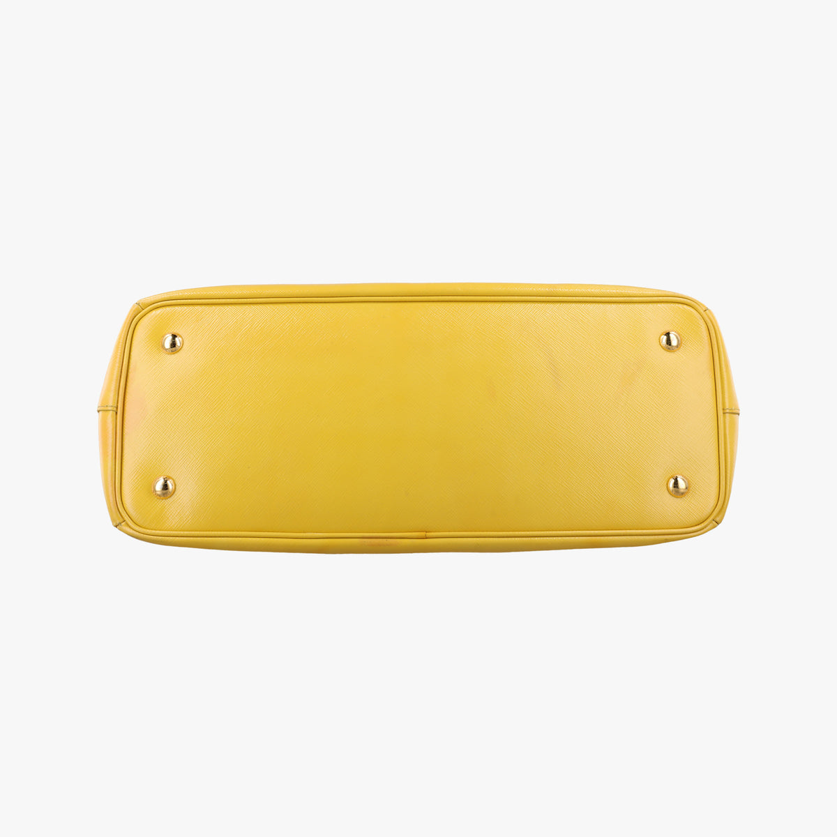Pre-owned Prada Galleria Yellow Patent BN1874 shoulderbag | stylenewstar