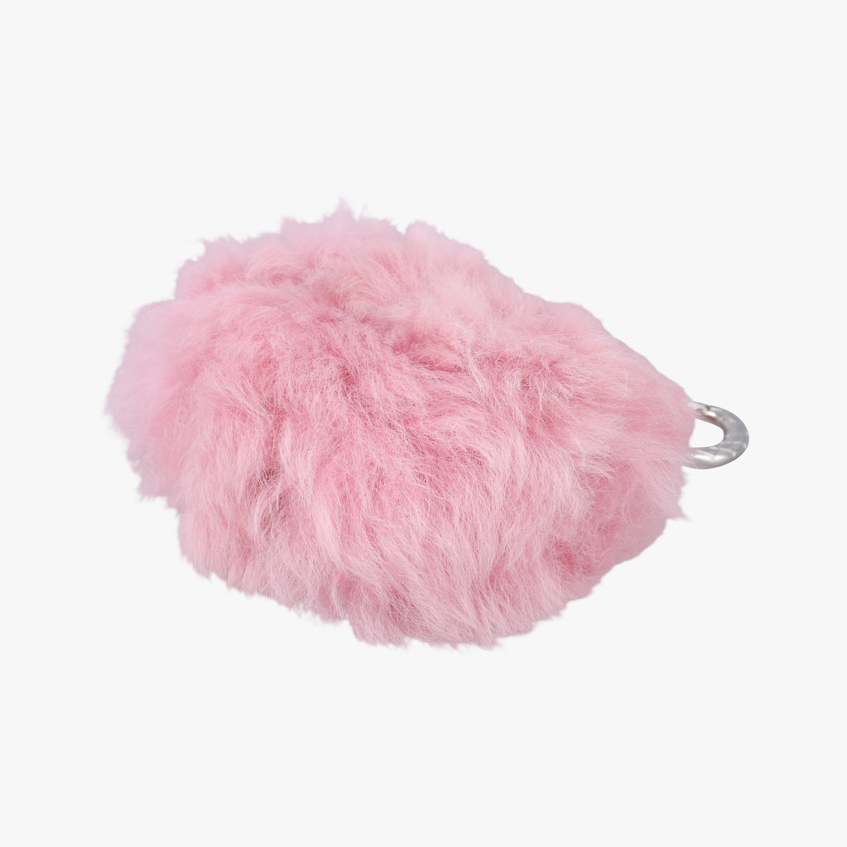 Vintage Chanel CC Hook Card Holder Pink Shearling AP2397 handbag | stylenewstar