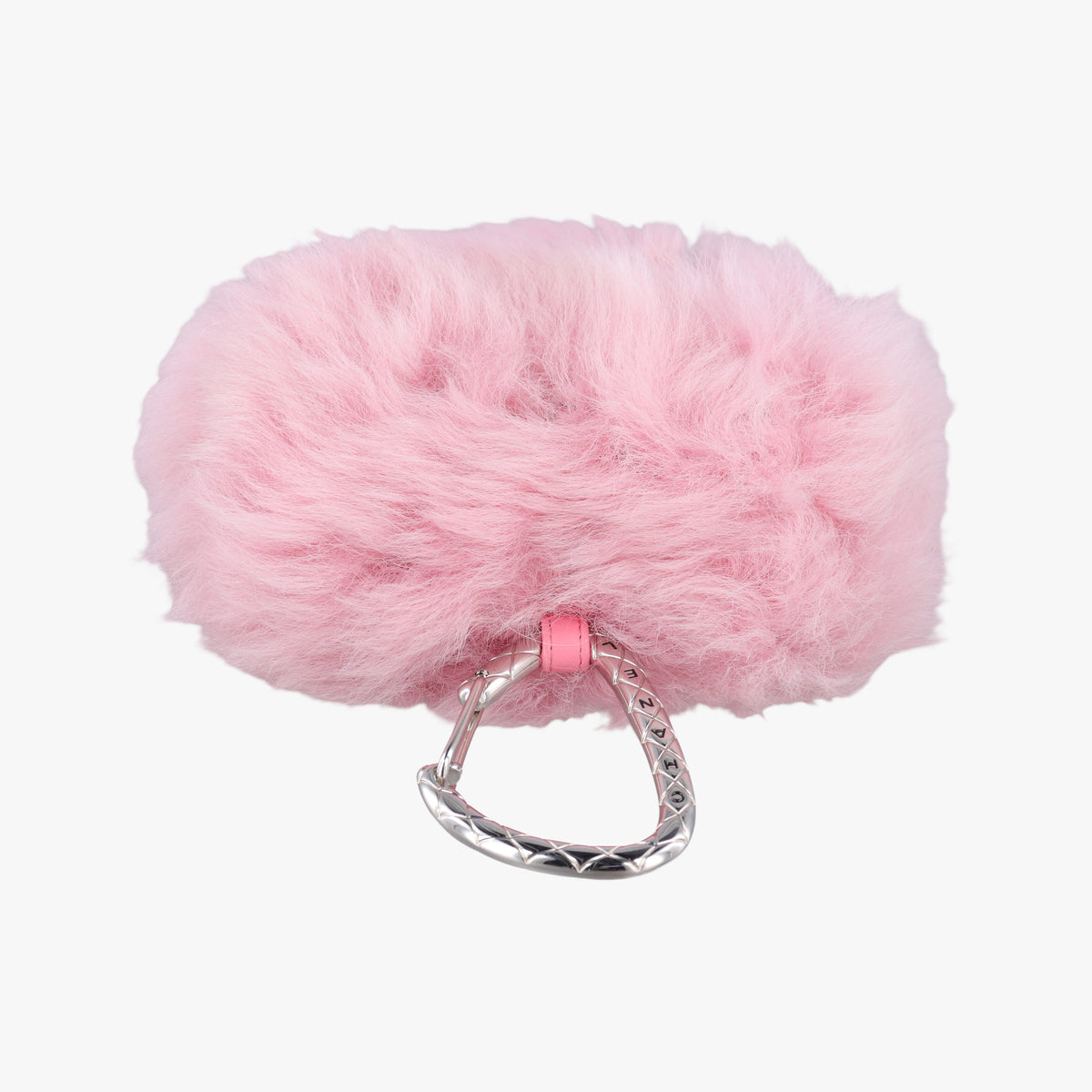 Vintage Chanel CC Hook Card Holder Pink Shearling AP2397 handbag | stylenewstar