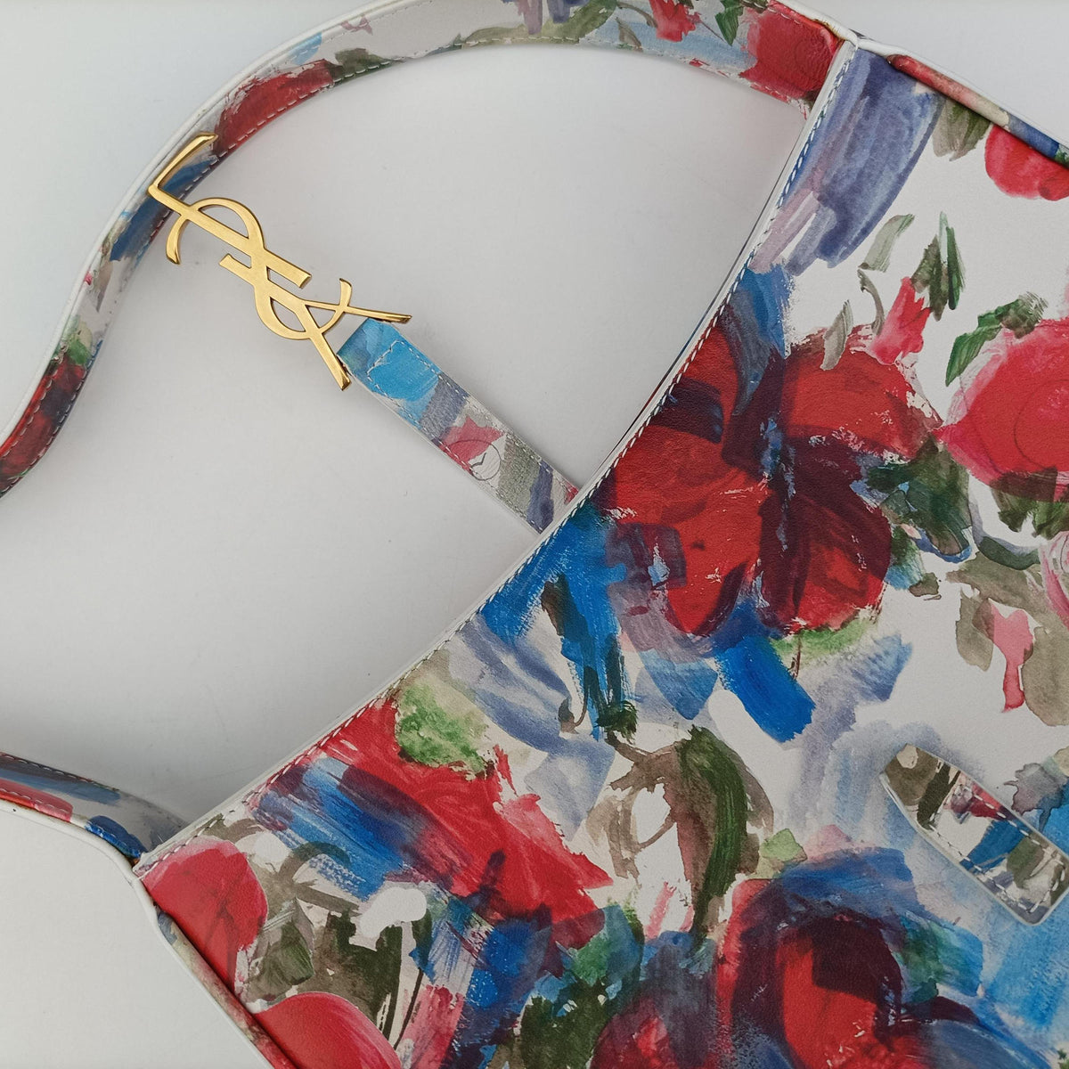 Pre-owned Yves Saint Laurent LE 5 a 7Flora Hobo Multicolour Leather 657228 shoulderbag | stylenewstar