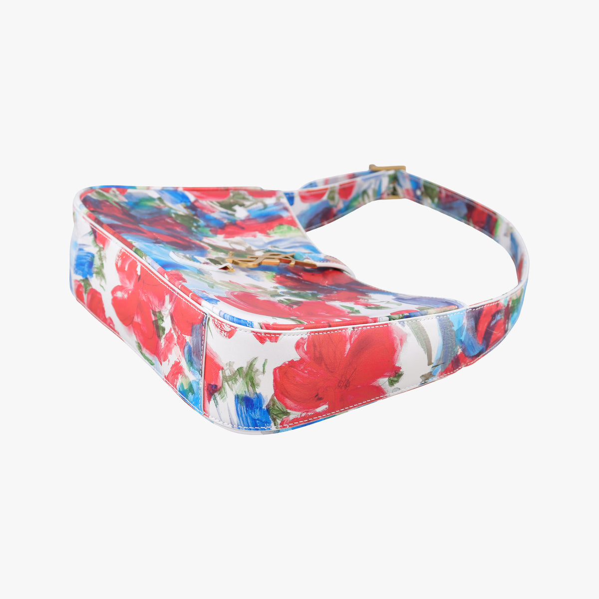 Pre-owned Yves Saint Laurent LE 5 a 7Flora Hobo Multicolour Leather 657228 shoulderbag | stylenewstar