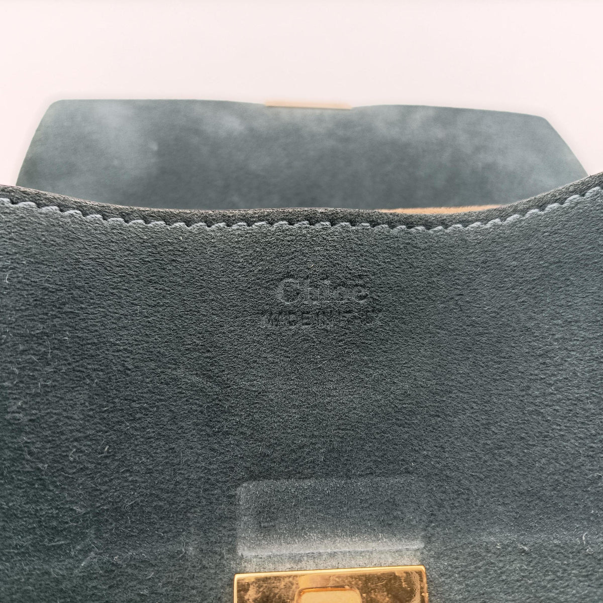 Pre-owned Chloe DREW Blue Suede×Leather  shoulderbag | stylenewstar