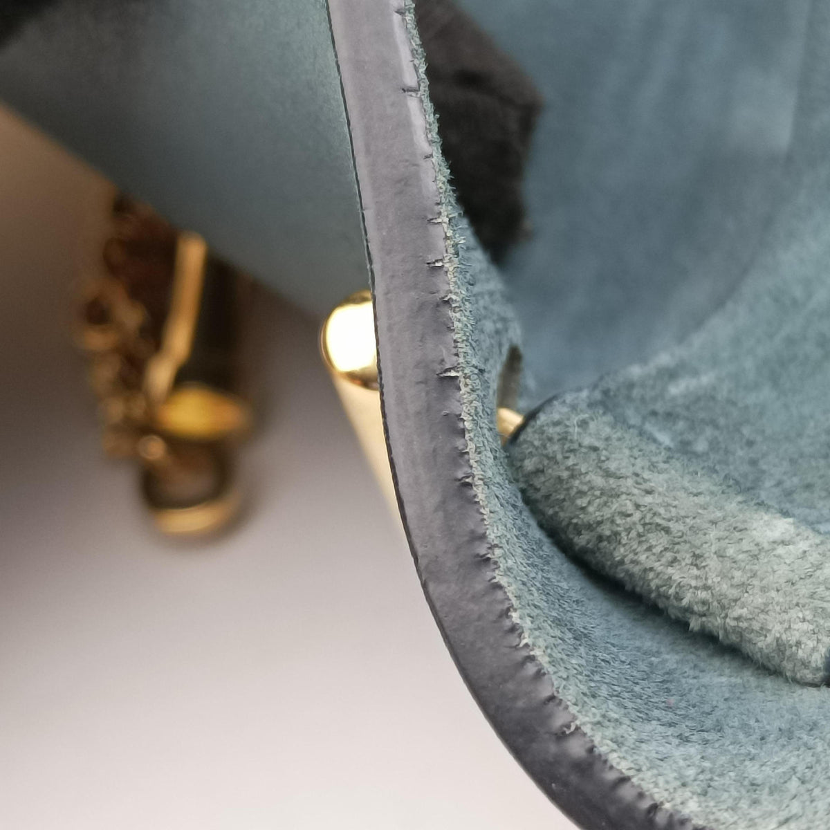 Pre-owned Chloe DREW Blue Suede×Leather  shoulderbag | stylenewstar