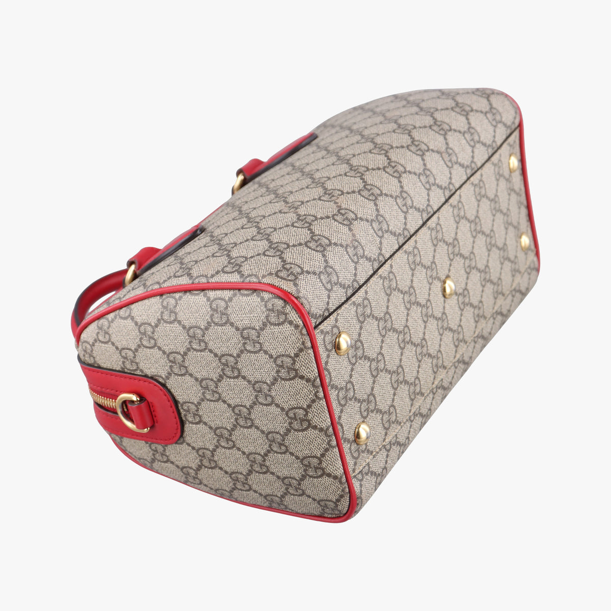 Vintage Gucci GG SUPREME Heart Embroidered Beige x Multicolour PVC coated canvas×Leather 409529 shoulderbag | stylenewstar