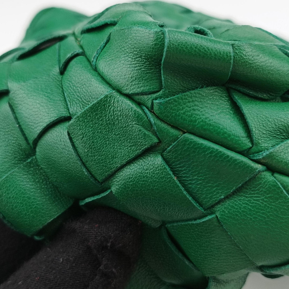 Pre-owned Bottega Veneta The Jodie Green lambskin  handbag | stylenewstar
