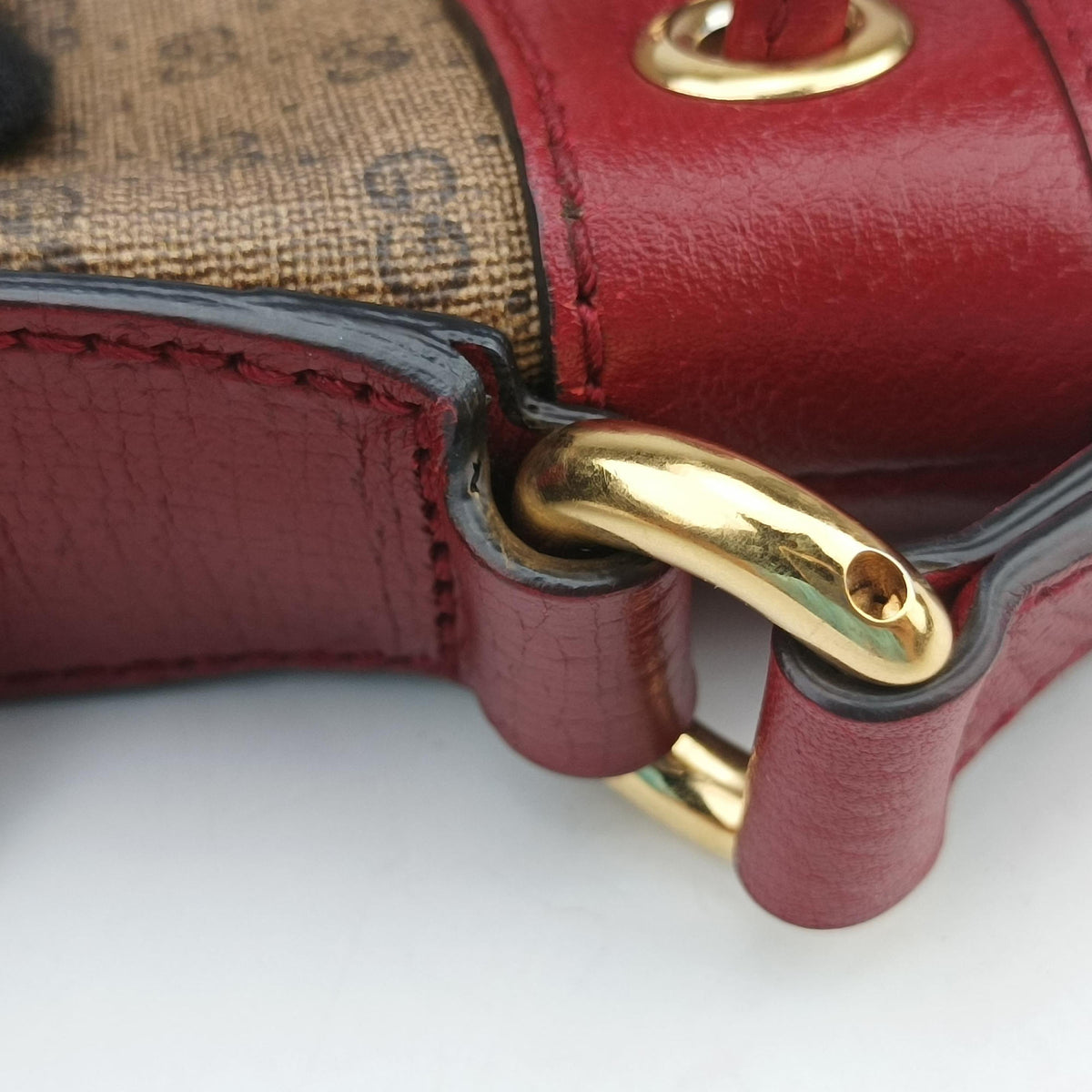 Pre-owned Gucci Doraemon collaboration Brown x red PVC coated canvas×Leather 655597 shoulderbag | stylenewstar