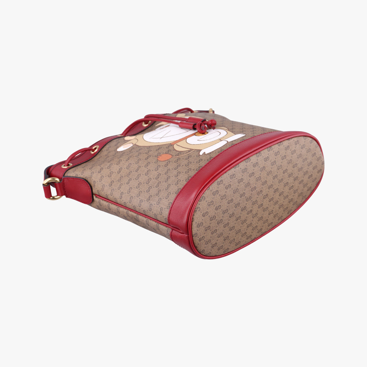 Pre-owned Gucci Doraemon collaboration Brown x red PVC coated canvas×Leather 655597 shoulderbag | stylenewstar