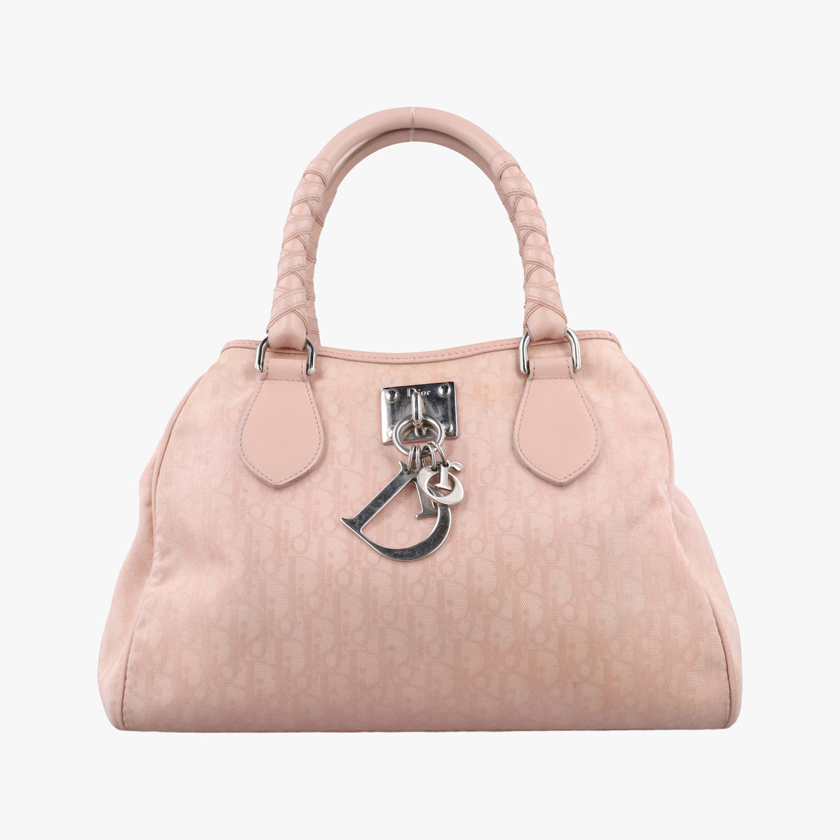 Pre-owned Christian Dior Lovely Pink Canvas × Leather  handbag | stylenewstar