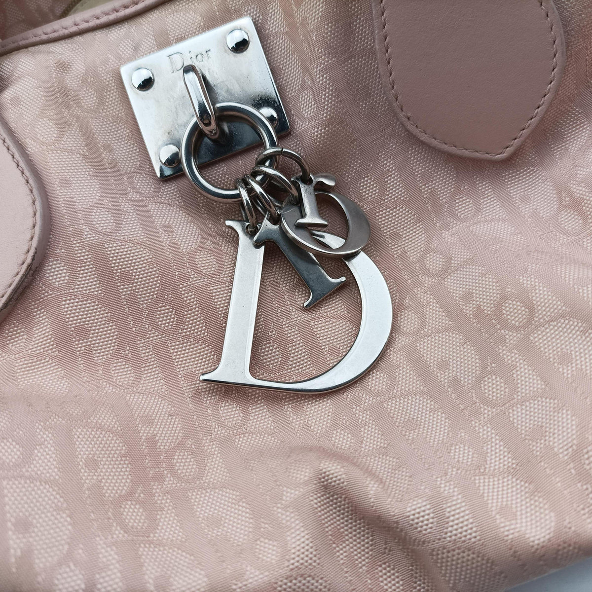 Pre-owned Christian Dior Lovely Pink Canvas × Leather  handbag | stylenewstar