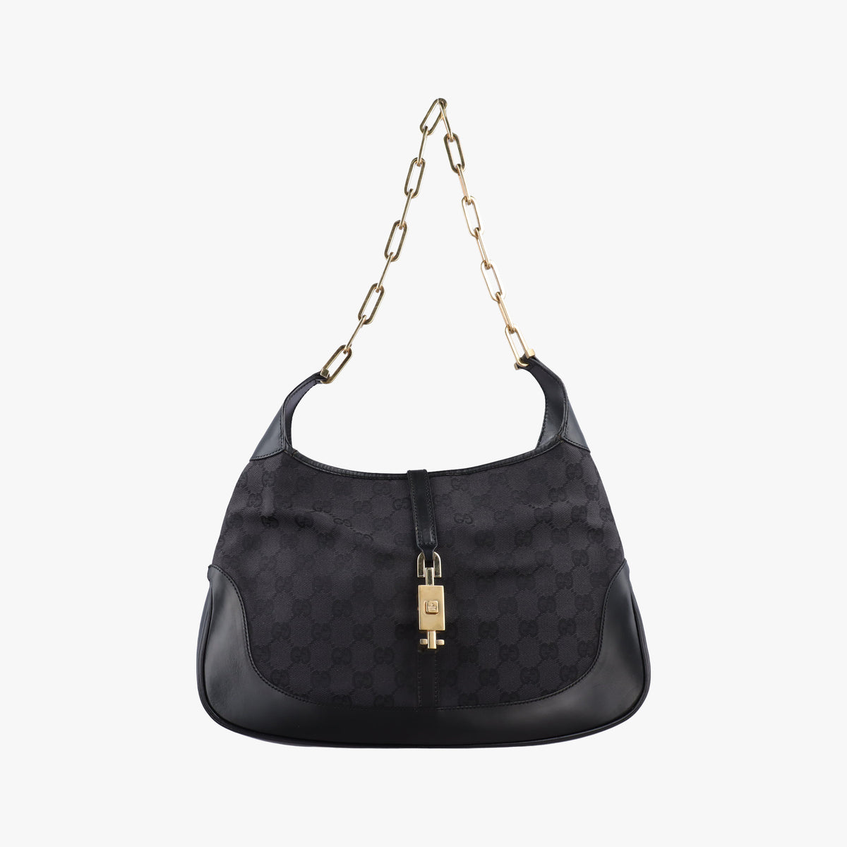 Pre-owned Gucci Jackie Black canvas 001-40 shoulderbag | stylenewstar