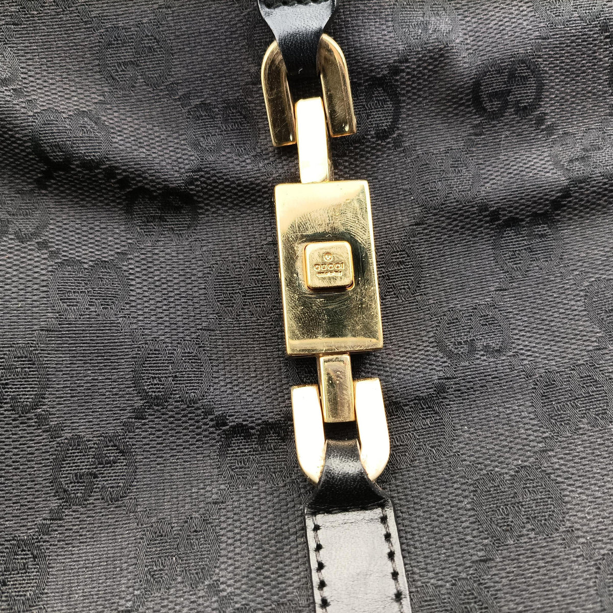 Pre-owned Gucci Jackie Black canvas 001-40 shoulderbag | stylenewstar