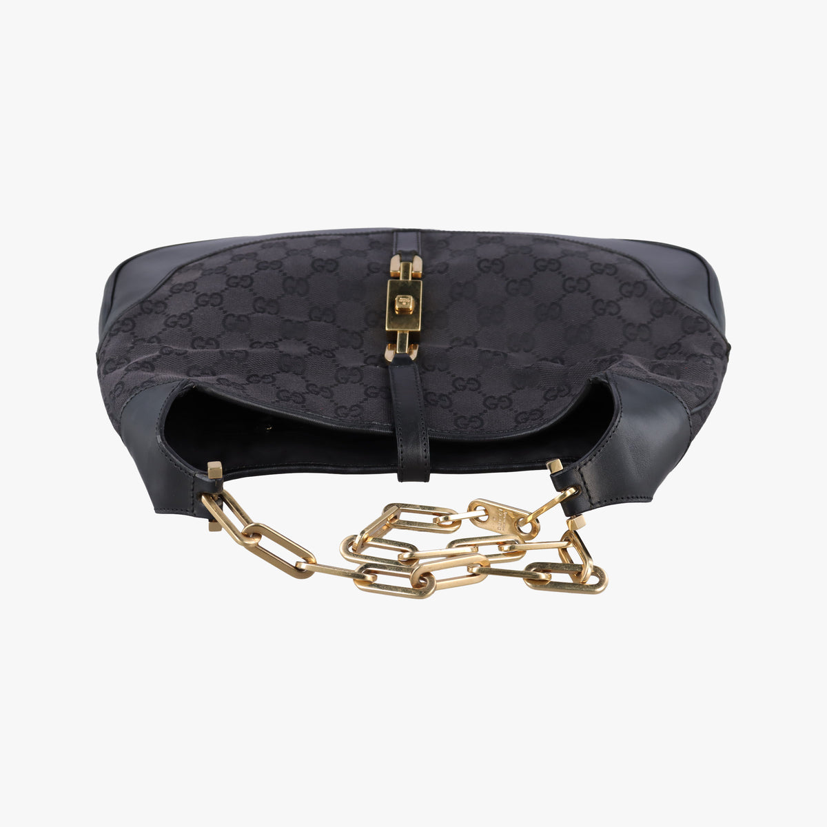 Pre-owned Gucci Jackie Black canvas 001-40 shoulderbag | stylenewstar