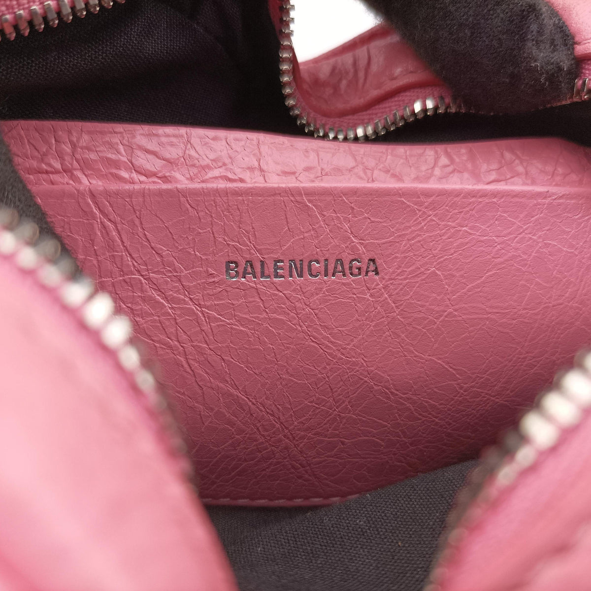 Pre-owned Balenciaga Le Cagole Heart Mini Pink lambskin  shoulderbag | stylenewstar
