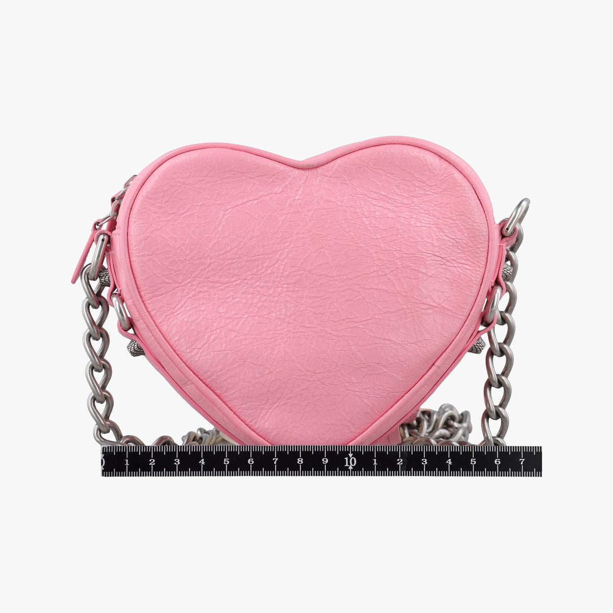 Pre-owned Balenciaga Le Cagole Heart Mini Pink lambskin  shoulderbag | stylenewstar