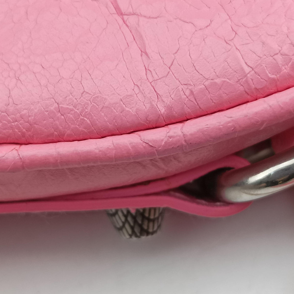 Pre-owned Balenciaga Le Cagole Heart Mini Pink lambskin  shoulderbag | stylenewstar