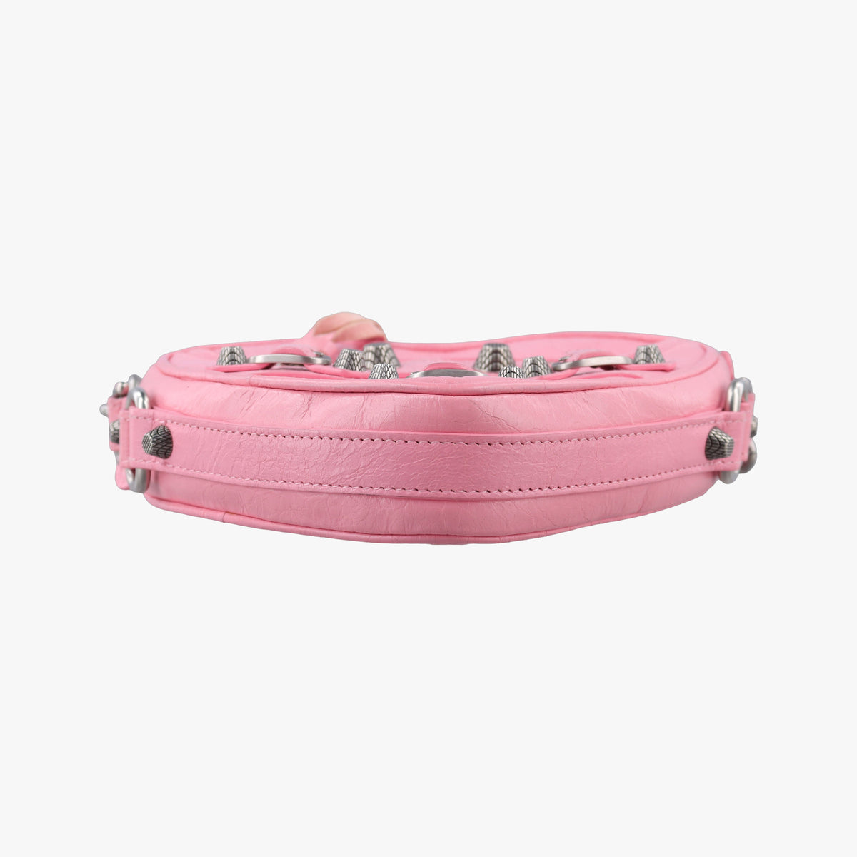 Pre-owned Balenciaga Le Cagole Heart Mini Pink lambskin  shoulderbag | stylenewstar