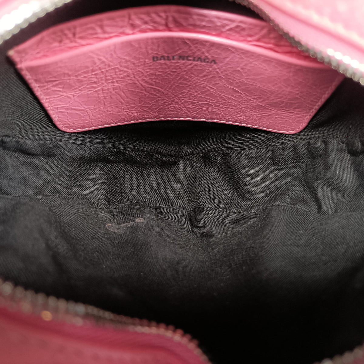 Pre-owned Balenciaga Le Cagole Heart Mini Pink lambskin  shoulderbag | stylenewstar