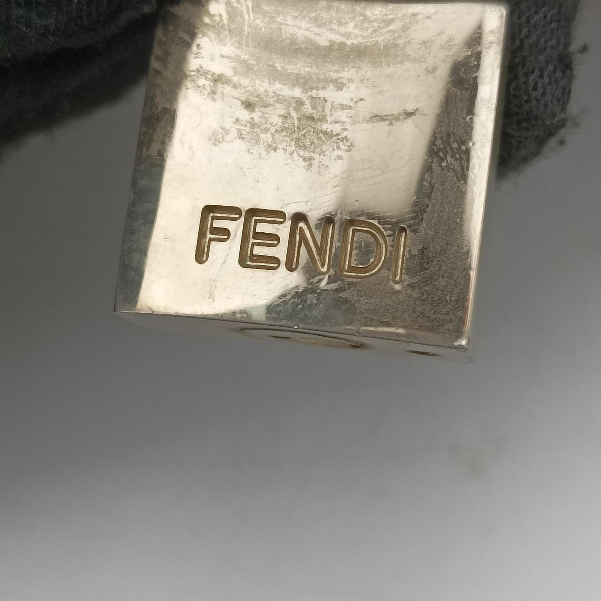 Pre-owned Fendi Forever Gradient Print White×Blue Canvas × Leather 8BL068 handbag | stylenewstar