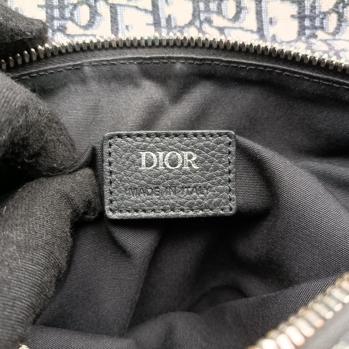 Pre-owned Christian Dior saddle Navy Jacquard×Leather  bum bag/waist bag | stylenewstar