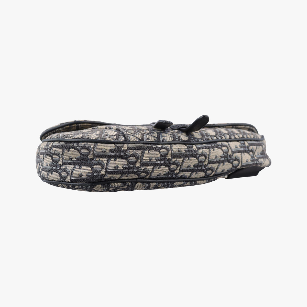 Pre-owned Christian Dior saddle Navy Jacquard×Leather  bum bag/waist bag | stylenewstar
