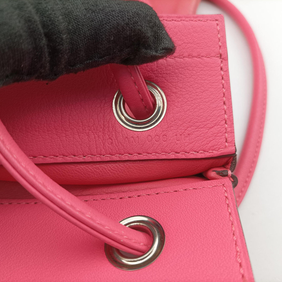 Pre-owned Hermes Sac Aline mini Pink lambskin  shoulderbag | stylenewstar