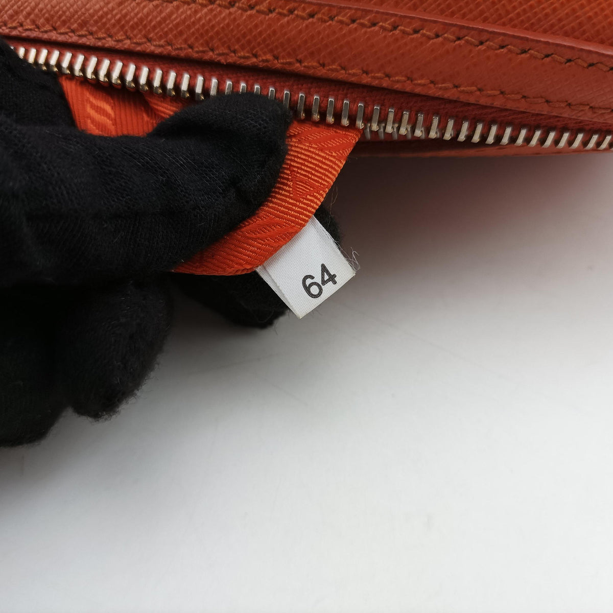 Pre-owned Prada bowling Orange SAFFIANO Leather  shoulderbag | stylenewstar
