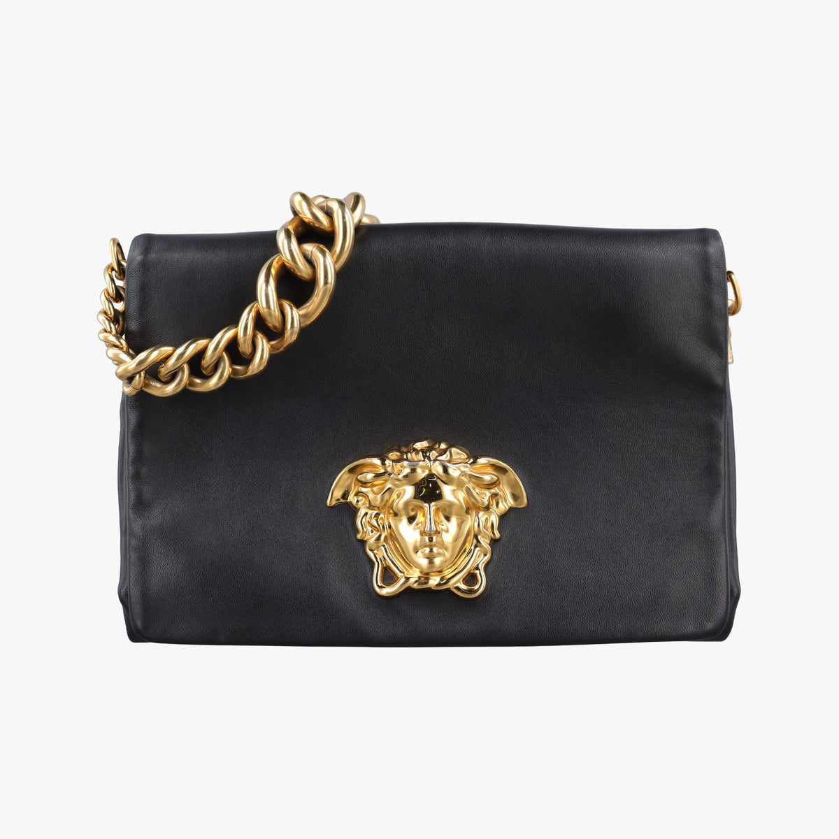 Vintage VERSACE La Medusa Black Leather  shoulderbag | stylenewstar