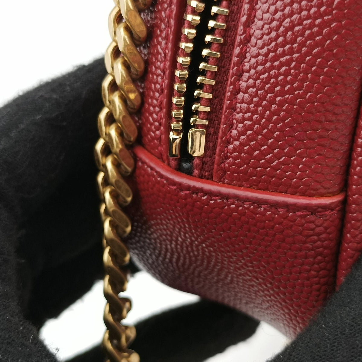 Vintage Yves Saint Laurent LOU camera Red Leather 612579 shoulderbag | stylenewstar