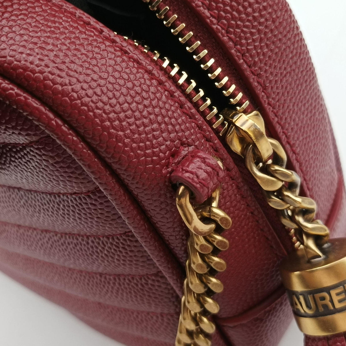 Vintage Yves Saint Laurent LOU camera Red Leather 612579 shoulderbag | stylenewstar