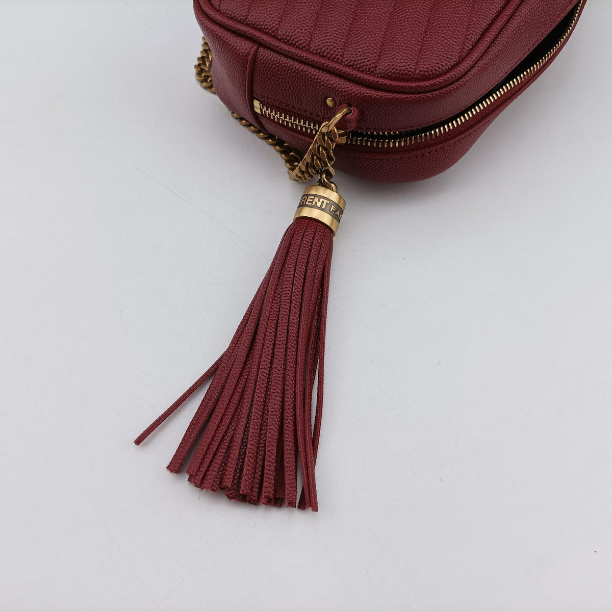 Vintage Yves Saint Laurent LOU camera Red Leather 612579 shoulderbag | stylenewstar