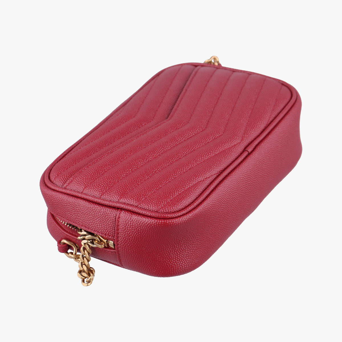 Vintage Yves Saint Laurent LOU camera Red Leather 612579 shoulderbag | stylenewstar