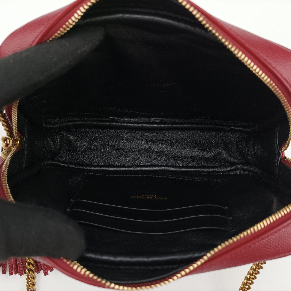 Vintage Yves Saint Laurent LOU camera Red Leather 612579 shoulderbag | stylenewstar