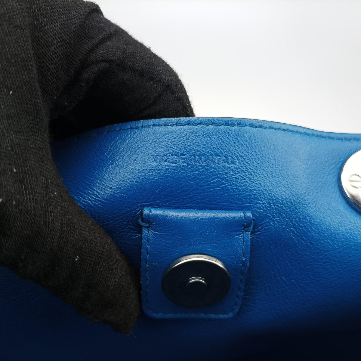 Pre-owned Christian Dior Diorissimo Blue Patent  x Leather  shoulderbag | stylenewstar