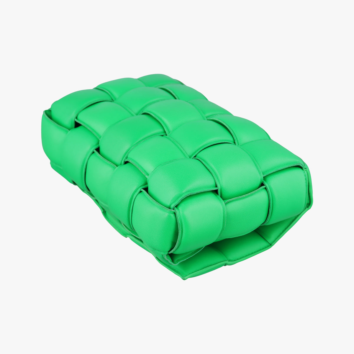 Pre-owned Bottega Veneta Padded Cassette Green lambskin  shoulderbag | stylenewstar