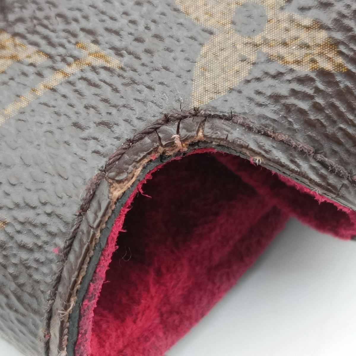 Secondhand Louis Vuitton MARIGNAN brown×LIE DE VIN Monogram Canvas×calf leather M43959 shoulderbag | stylenewstar