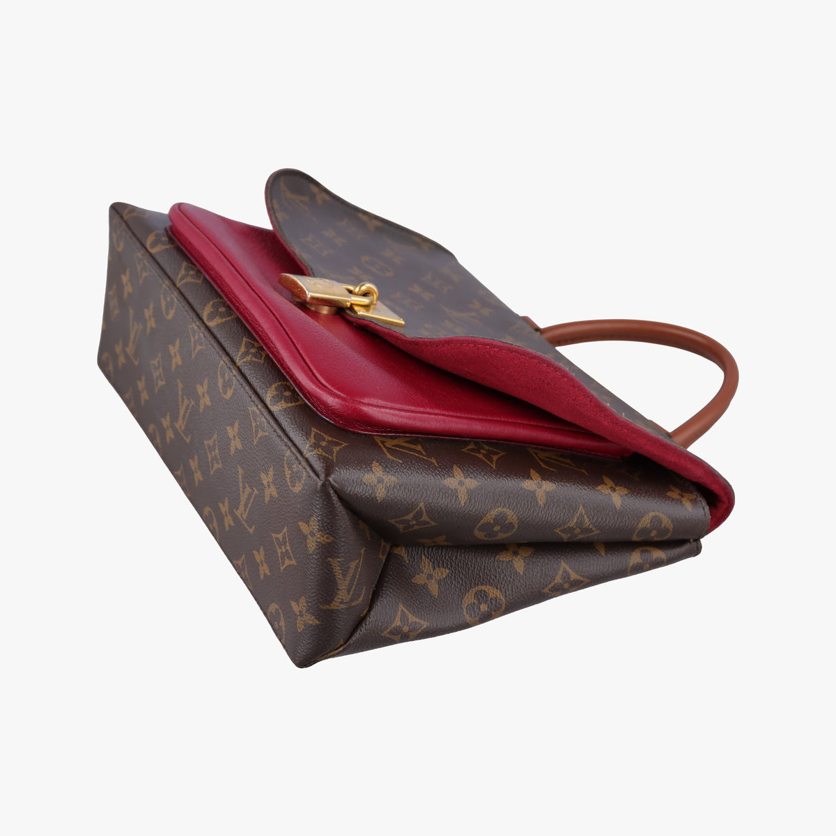 Secondhand Louis Vuitton MARIGNAN brown×LIE DE VIN Monogram Canvas×calf leather M43959 shoulderbag | stylenewstar