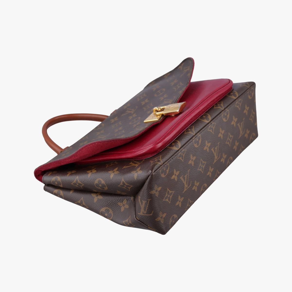 Secondhand Louis Vuitton MARIGNAN brown×LIE DE VIN Monogram Canvas×calf leather M43959 shoulderbag | stylenewstar