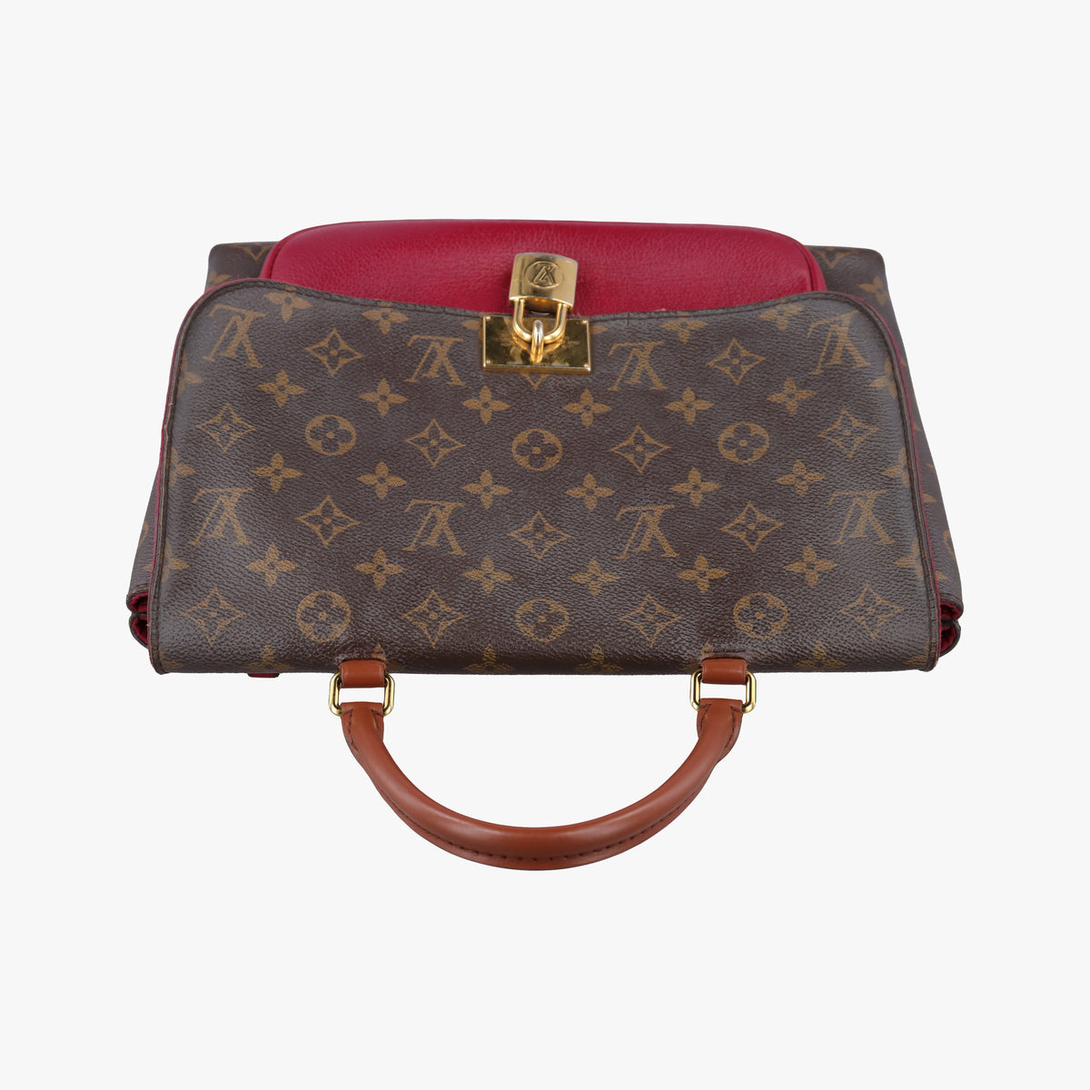 Secondhand Louis Vuitton MARIGNAN brown×LIE DE VIN Monogram Canvas×calf leather M43959 shoulderbag | stylenewstar