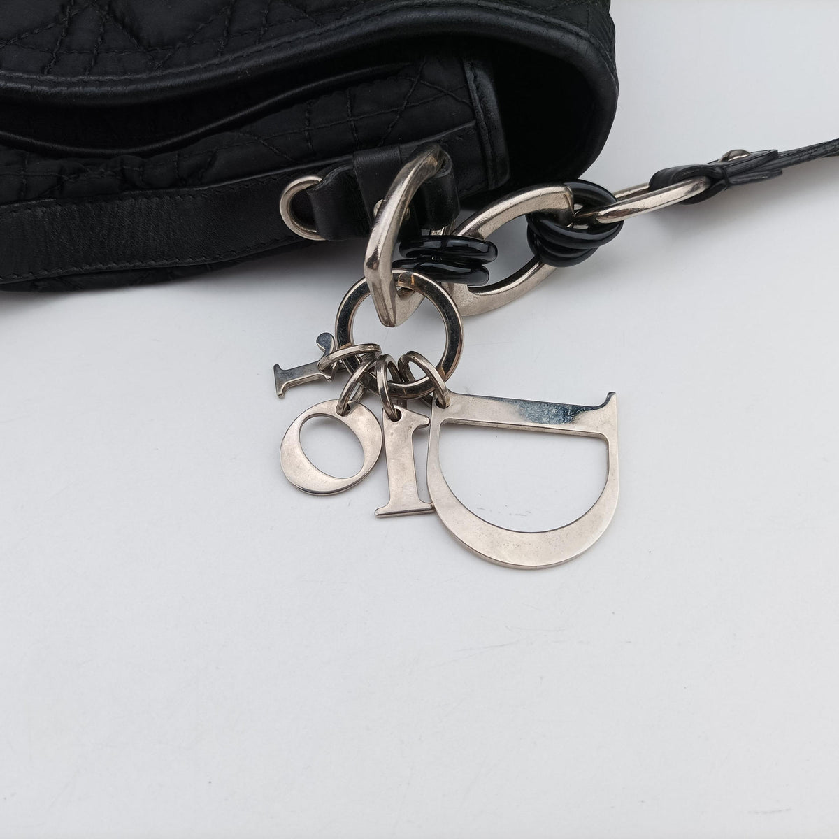 Vintage Christian Dior Cannage stitching Black Nylon×leather  shoulderbag | stylenewstar