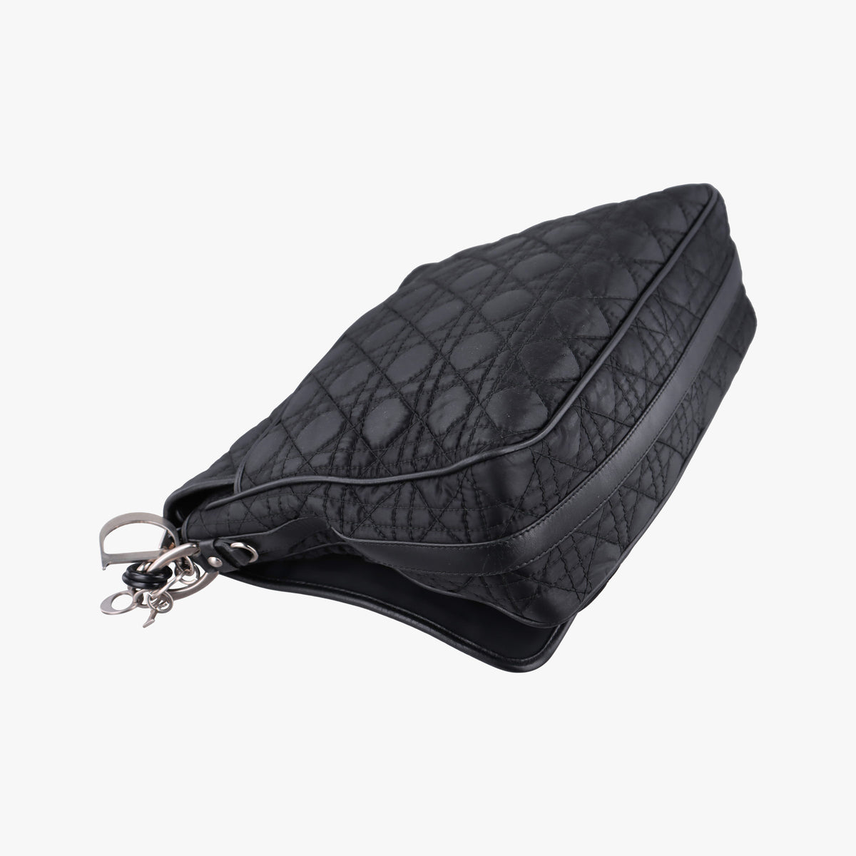 Vintage Christian Dior Cannage stitching Black Nylon×leather  shoulderbag | stylenewstar
